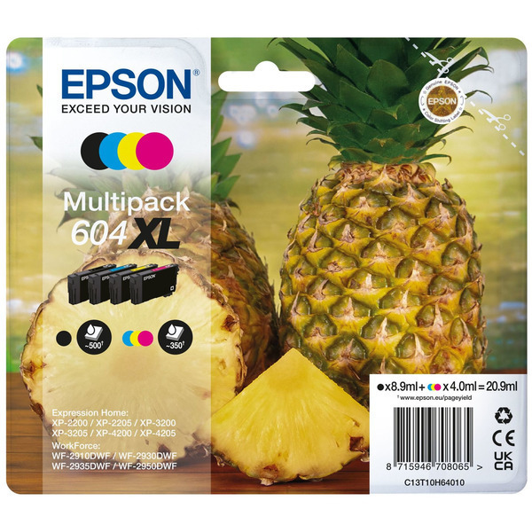 Original Epson Tinte C13T10H64010 / 604XL / C13T10H64010 schwarz cyan magenta gelb für C13T10H64010